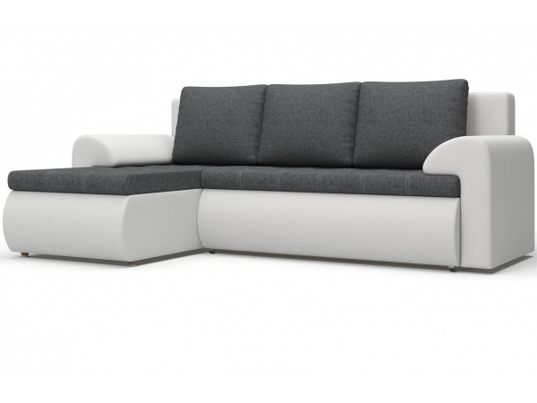 Угловой диван Цезарь (левый) серо-белый Арт: 2018008001901