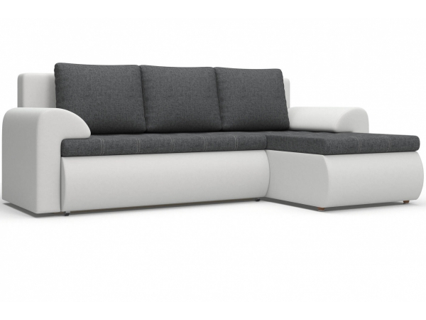 Угловой диван Цезарь (правый) серо-белый Арт: 2018007001901